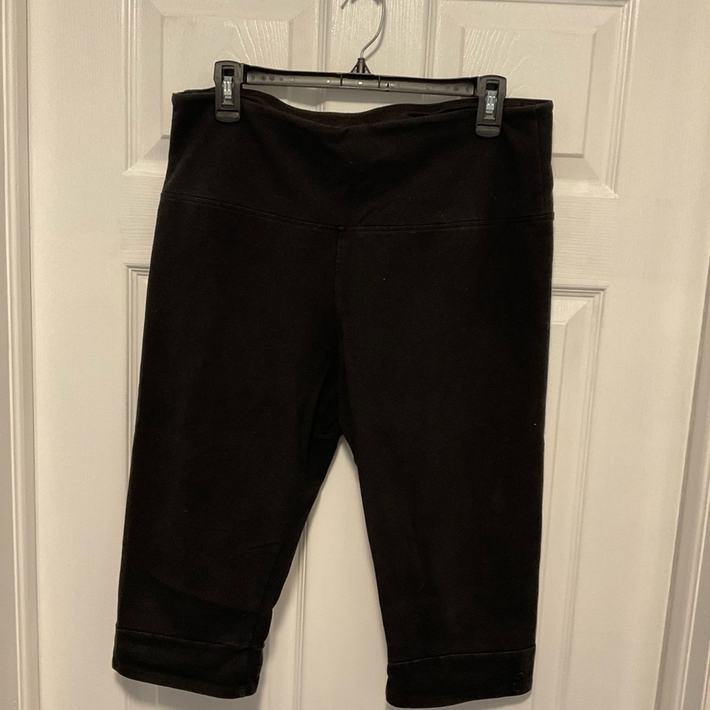 Lysse Black Pull-On Stretch Comfort Cropped-Capris Leggings Size XL